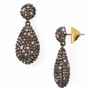 Alexis Bittar Women's Black Crystal-Encrusted Pave Pod Drop Post Earring